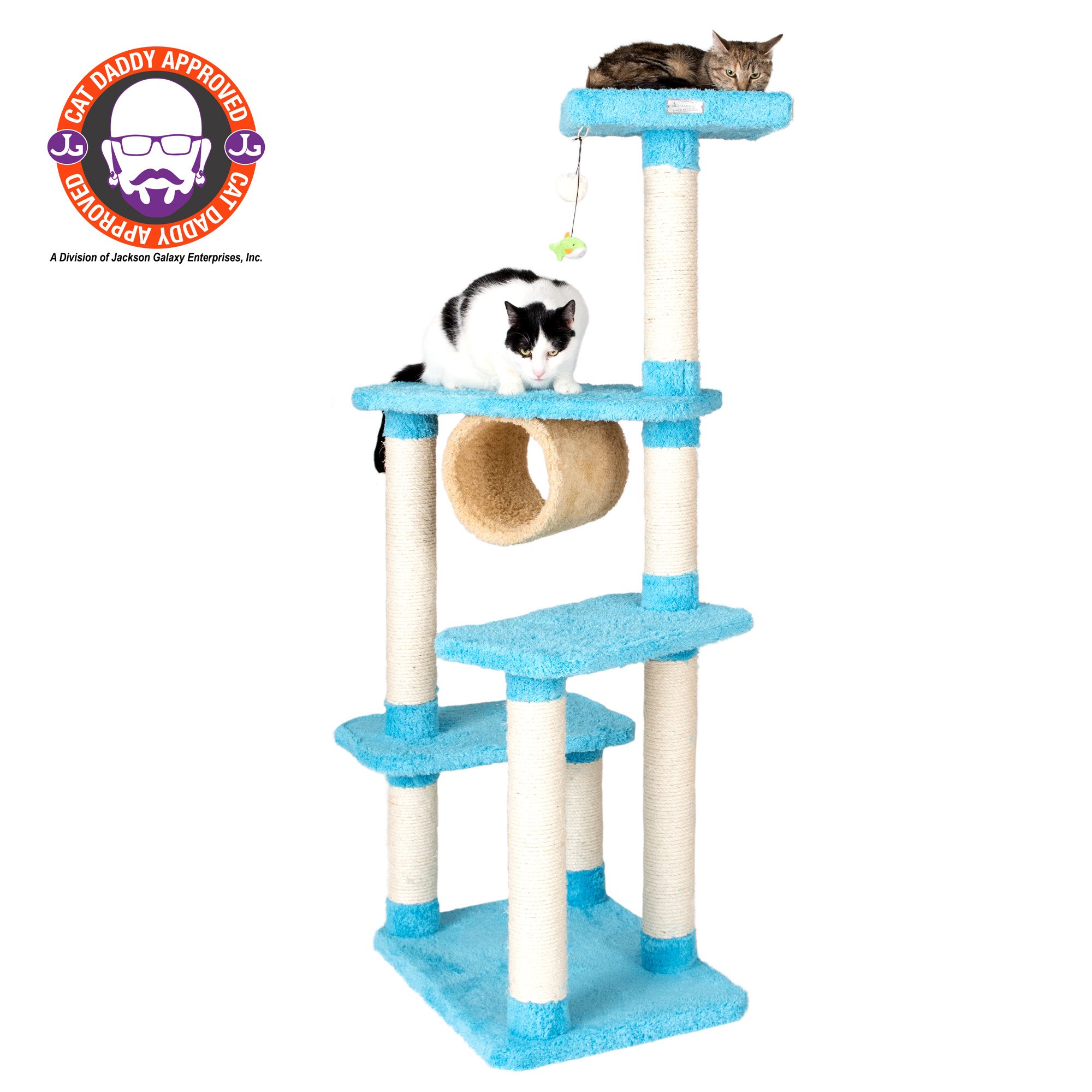 Armarkat Premium Cat Tree Model X6105 Sky Blue 61 H Petco