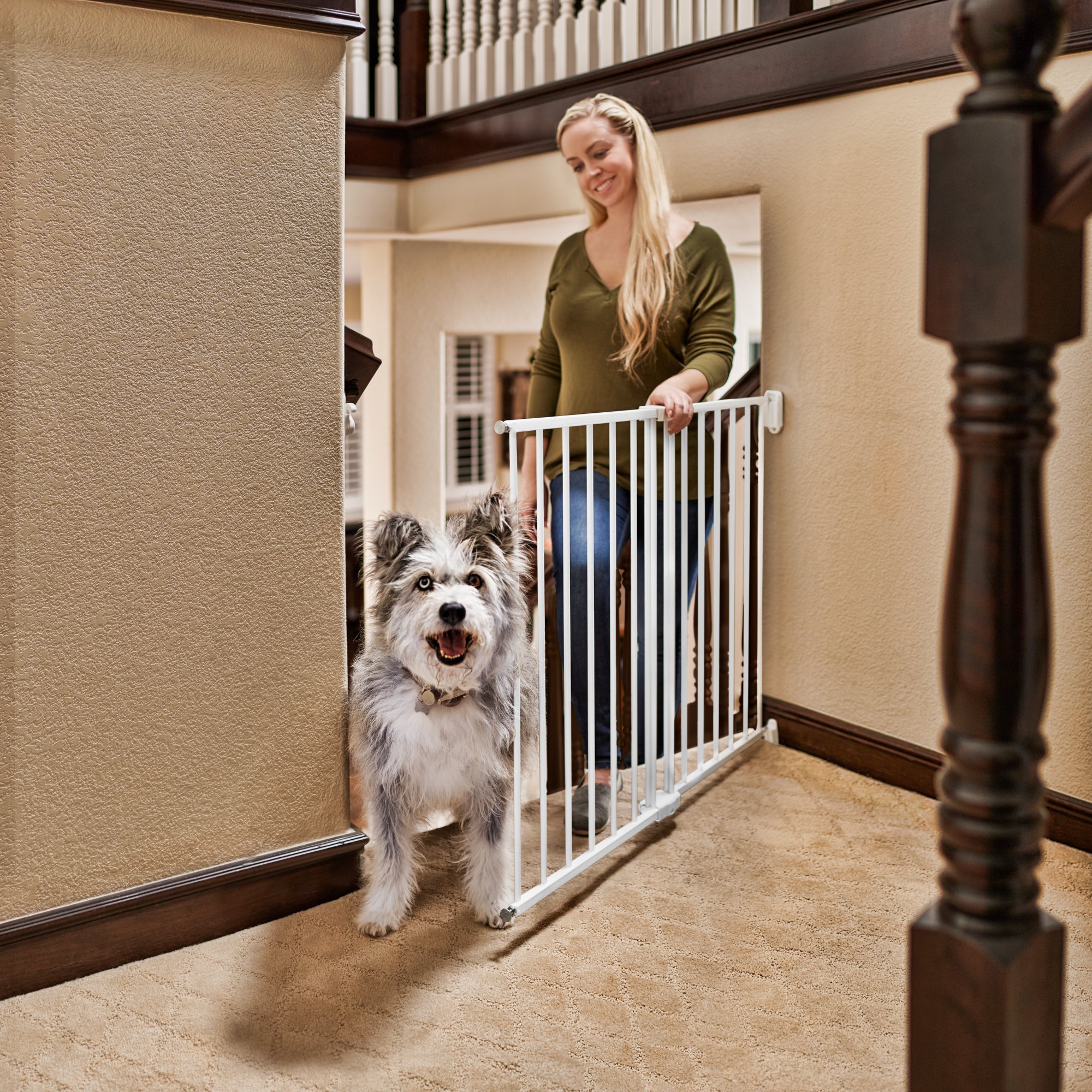 You Me Stairway Walk Thru Pet Gate 24 40 5 W X 28 5 H