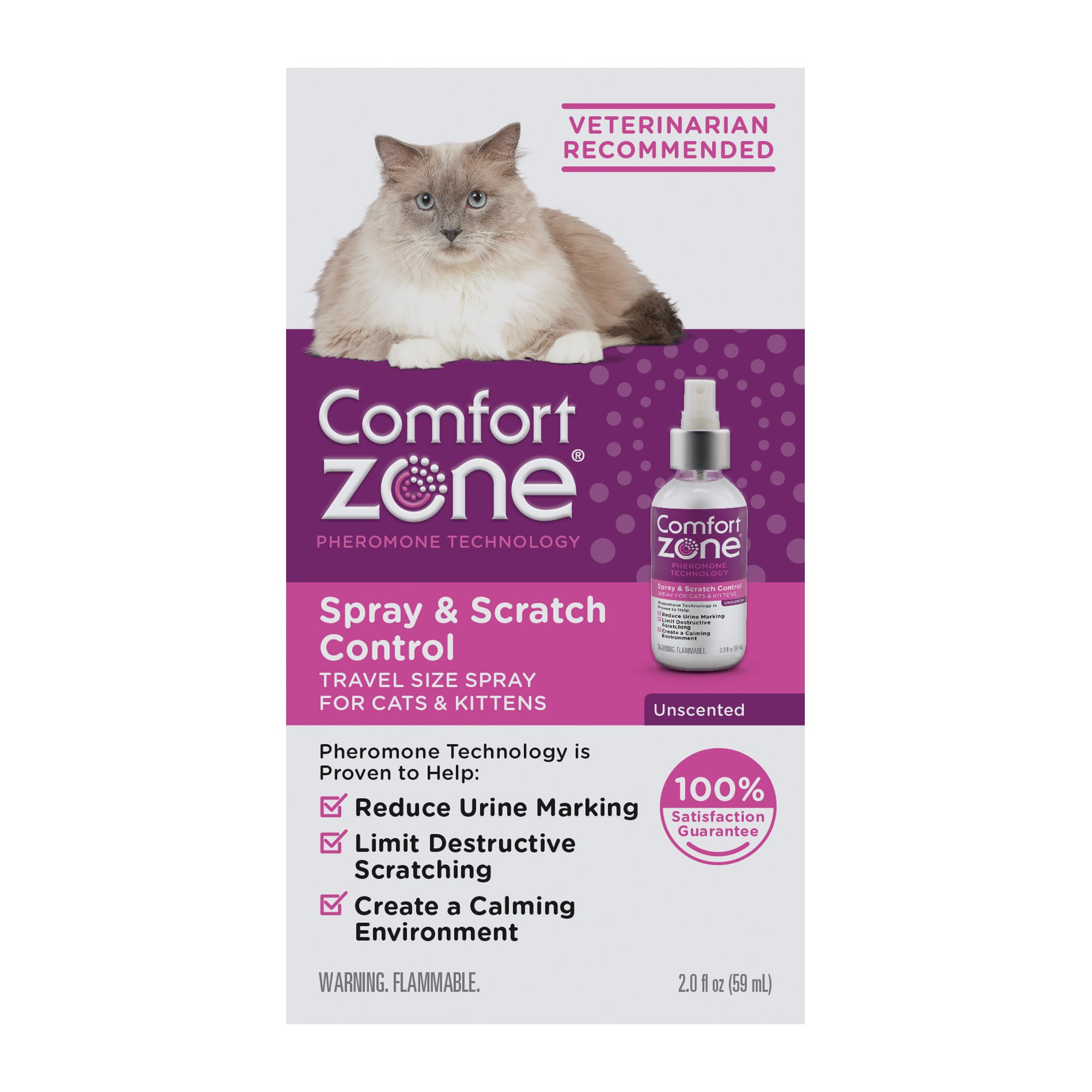 Comfort Zone Spray Scratch Control Spray For Cat 2 Fl Oz Petco