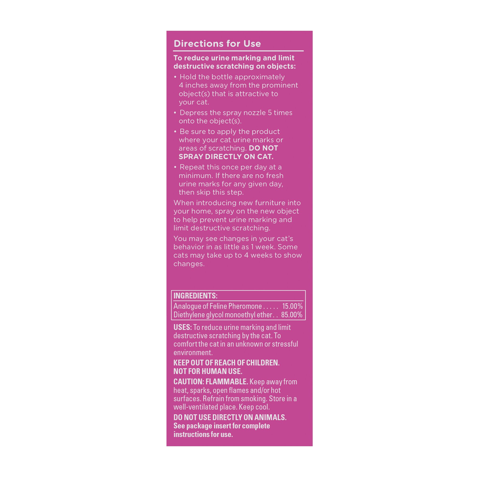 Comfort Zone Spray Scratch Control Spray For Cat 2 Fl Oz Petco