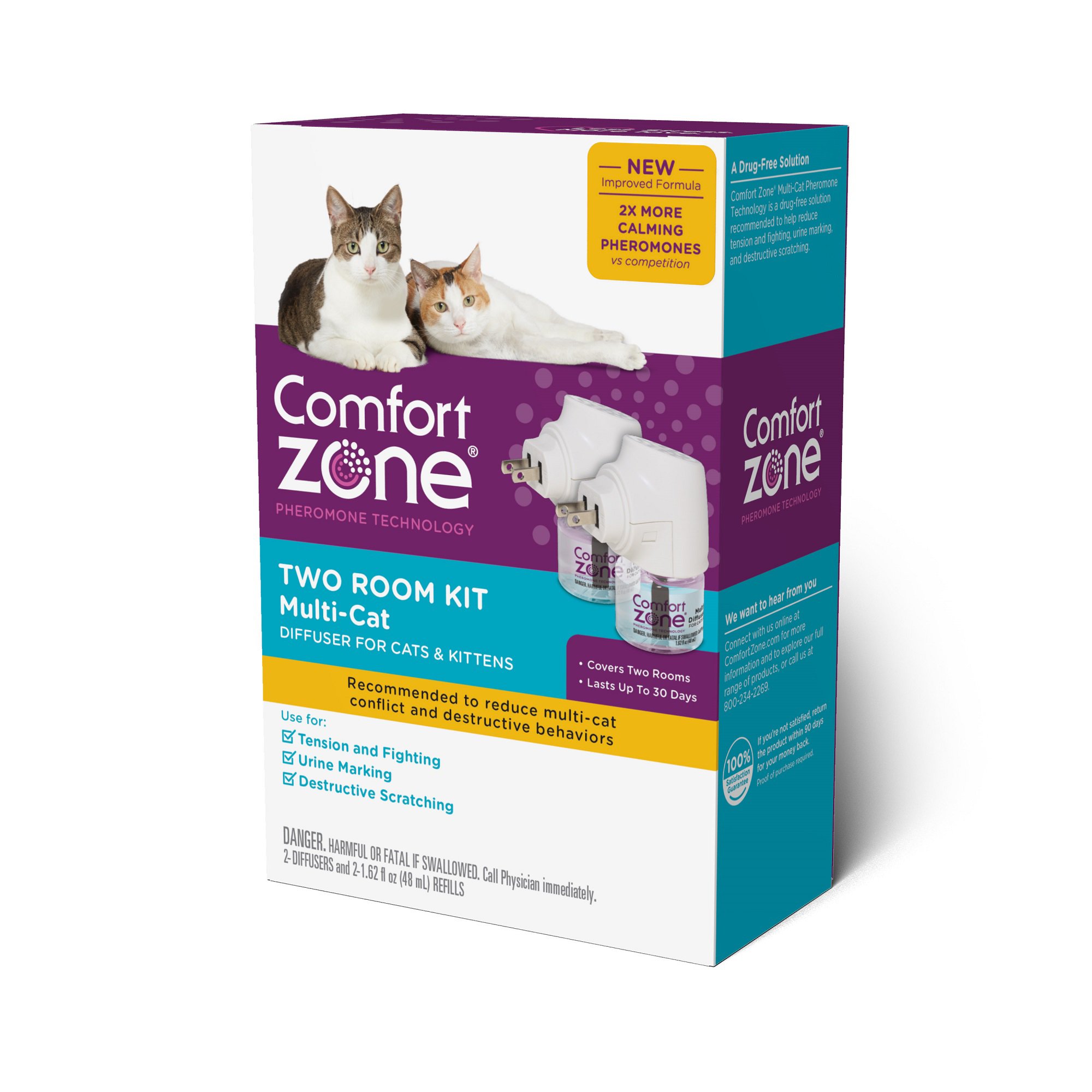 Comfort Zone Multicat Control Diffuser Kit 3 24 Fl Oz Pack Of