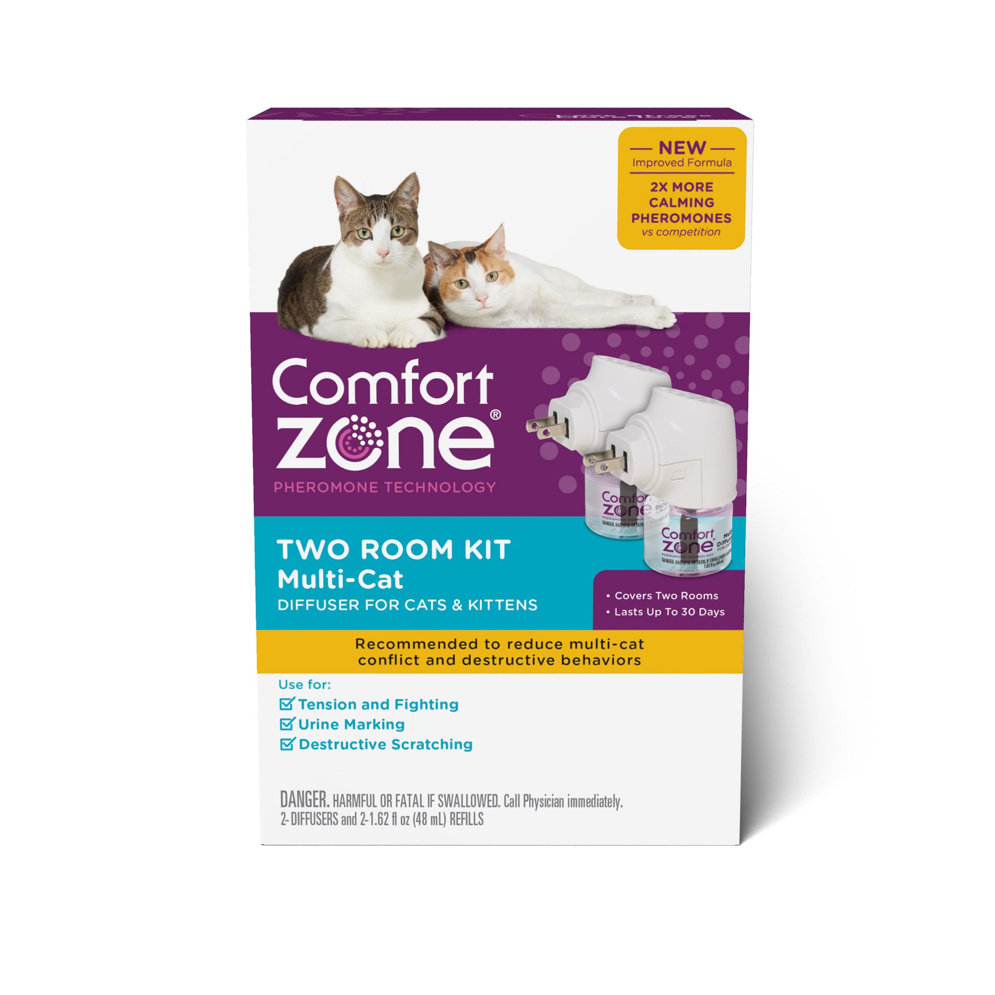 Comfort Zone Multicat Control Diffuser Kit 3 24 Fl Oz Pack Of