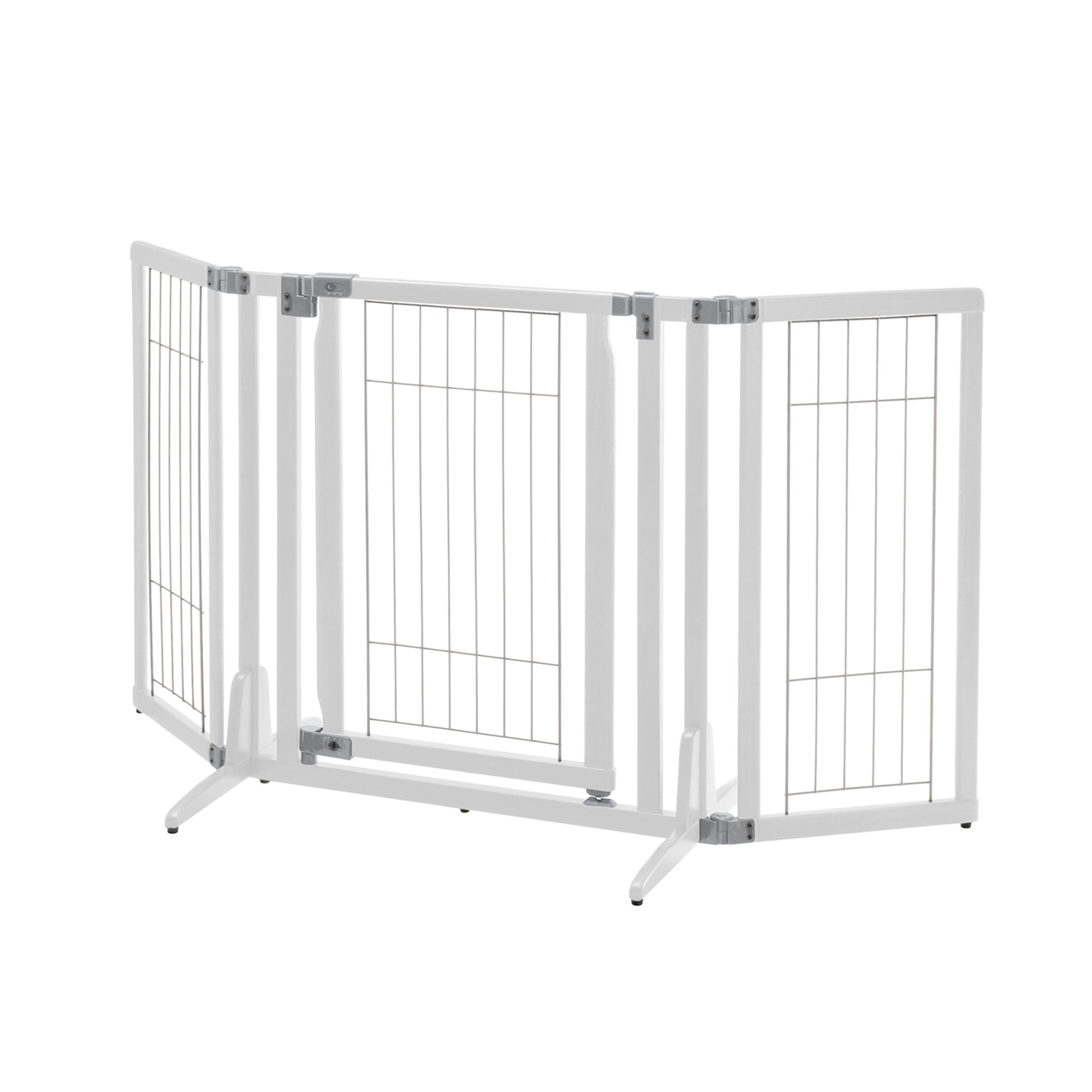 Richell Premium Plus Freestanding White Pet Gate 63 X 32 X 26
