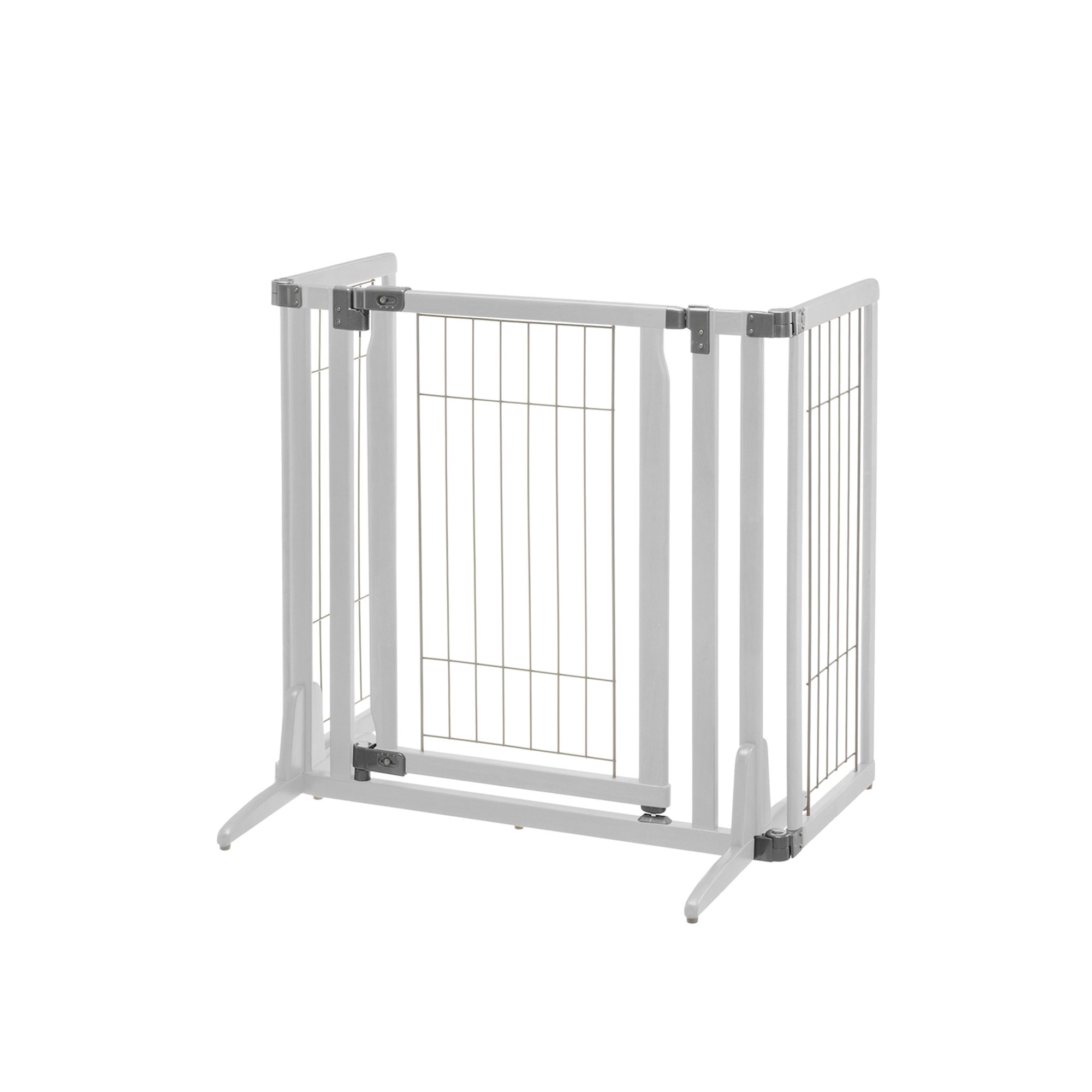 Richell Premium Plus Freestanding White Pet Gate 63 X 32 X 26