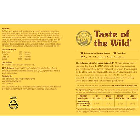 Taste Of The Wild Dog Food Reviews >> Taste Of The Wild High Prairie Grain Free Roasted Bison Venison Stew Dog Food 13 2 Oz Case Of 12 Taste Of The Wild Dog Food Reviews >> Taste Of The Wild High Prairie Grain Free Roasted Bison Venison Stew Dog Food 13 2 Oz Case Of 12