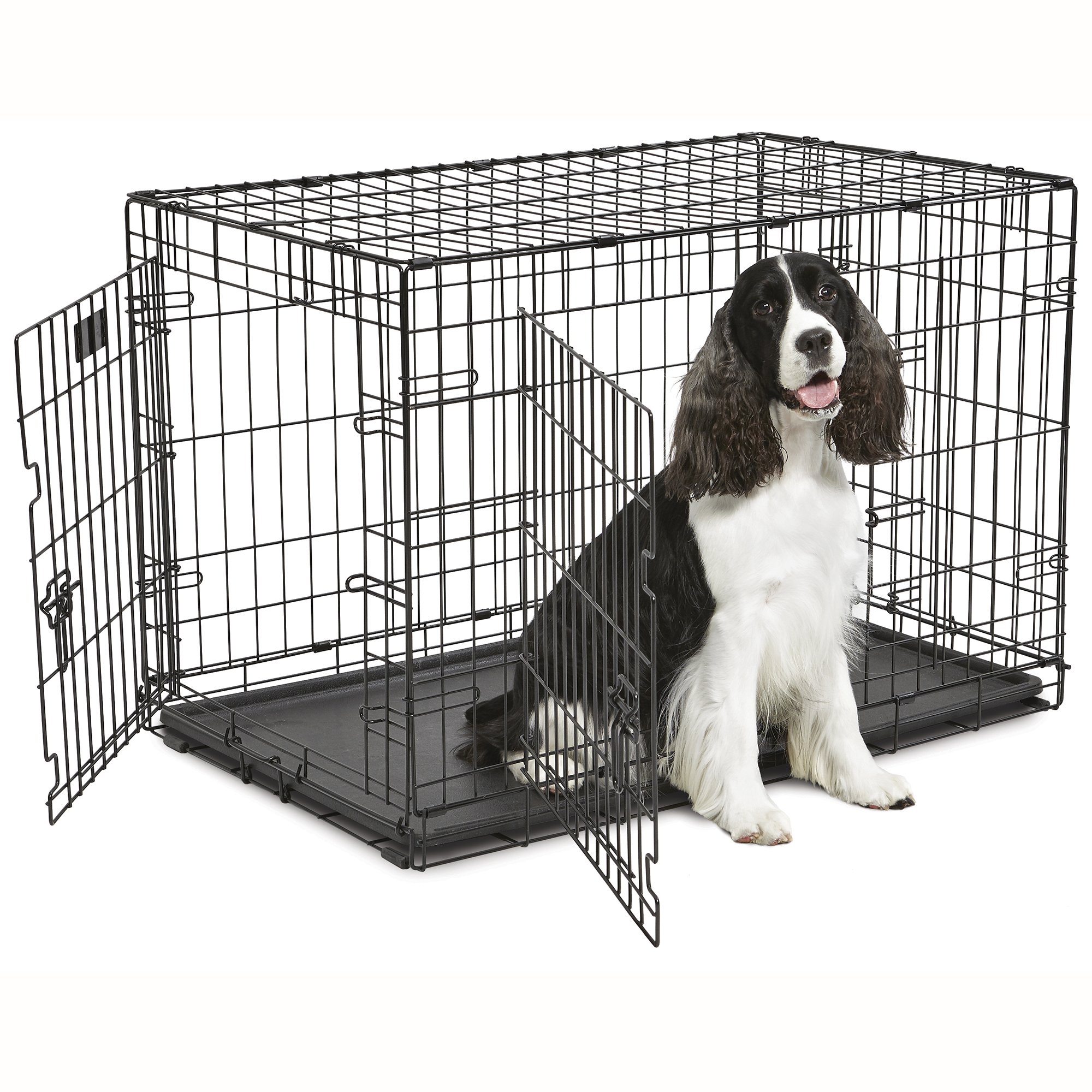 Midwest Contour Double Door Folding Dog Crate 36 41 L X 23 22 W X 24 4 H