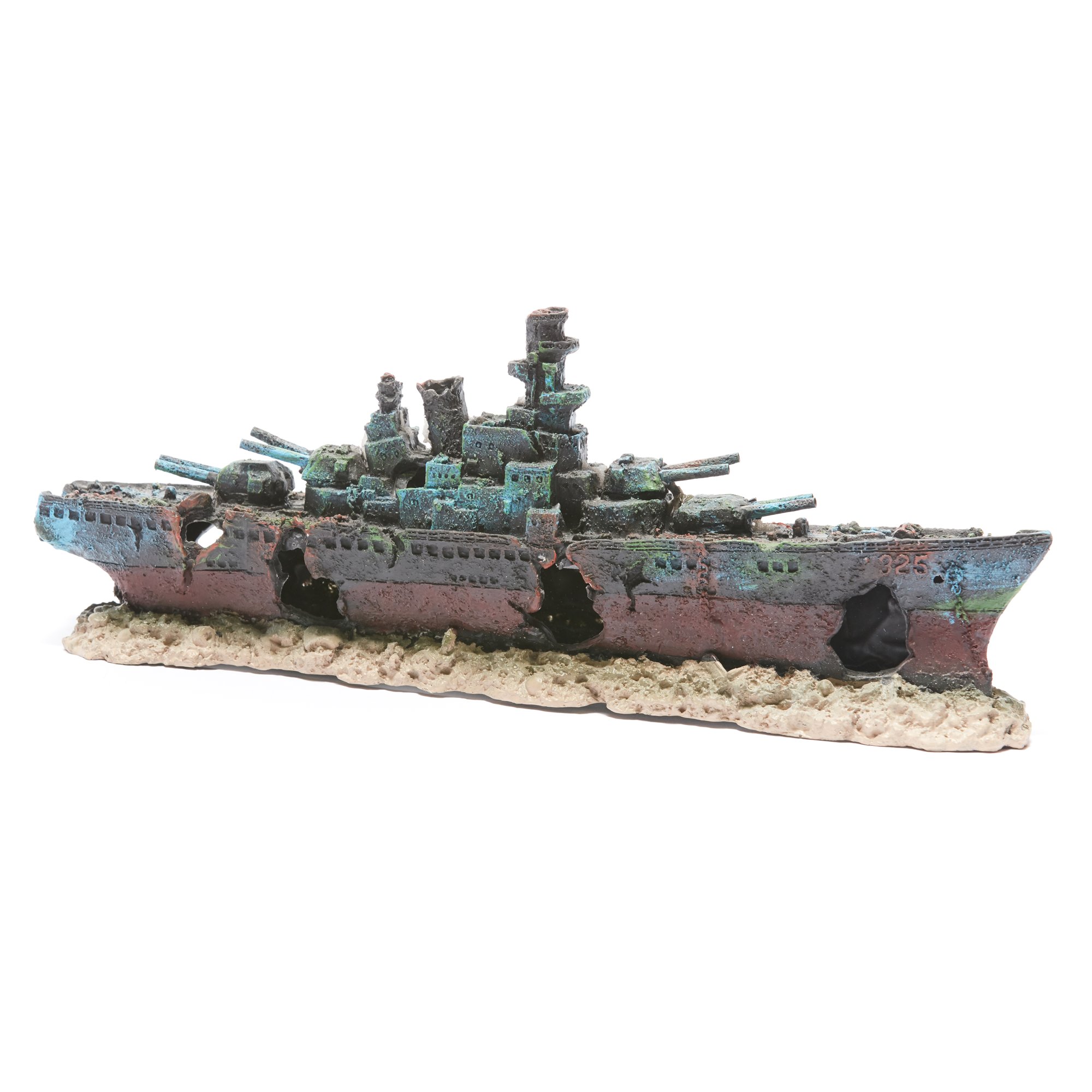 R J Enterprises Sunken Warship Aquarium Decoration Large Petco