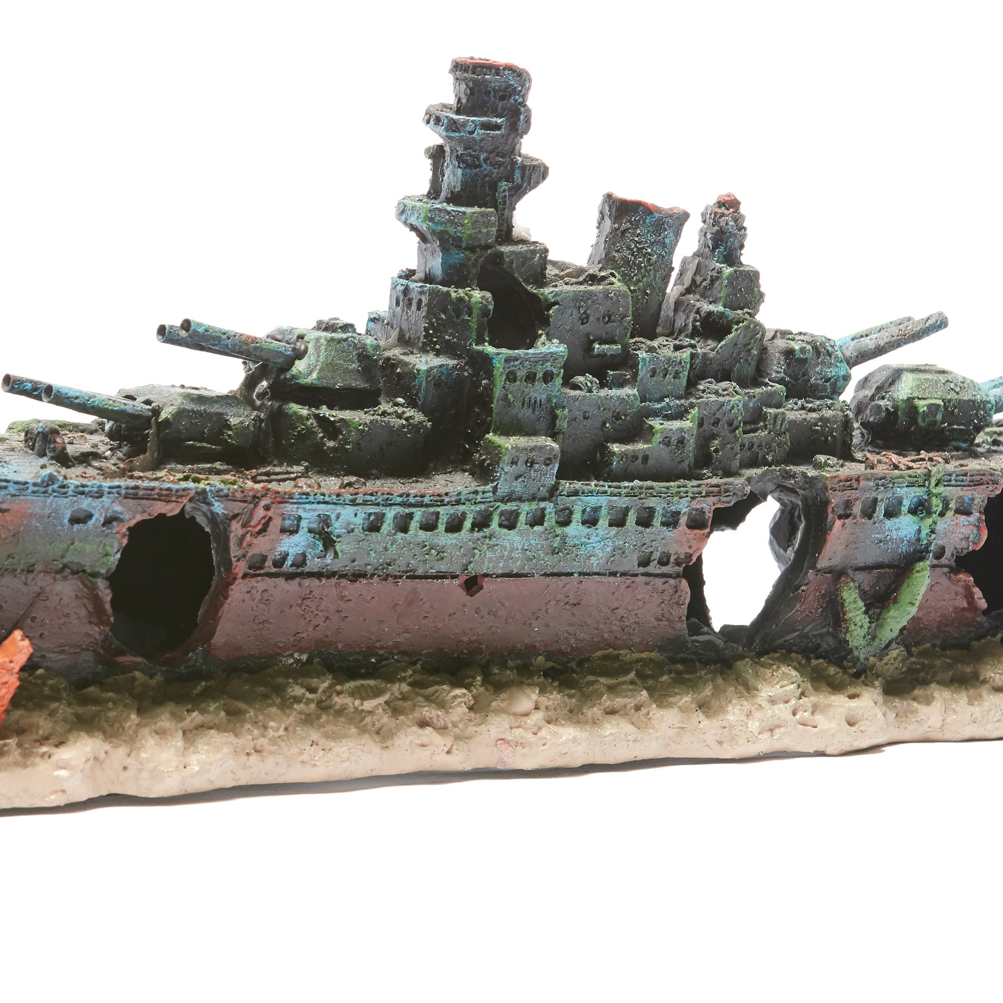 R J Enterprises Sunken Warship Aquarium Decoration Large Petco