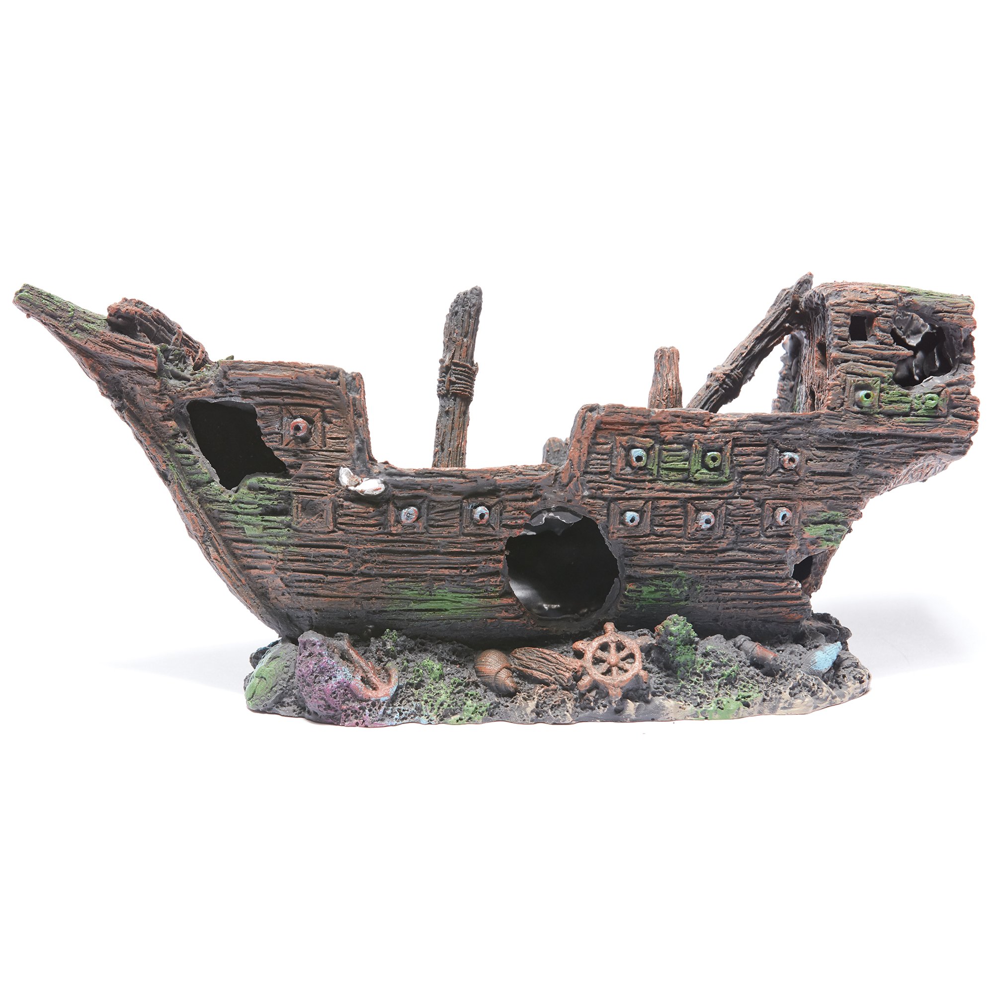 R J Enterprises Sunken Ship Aquarium Decoration Large Petco