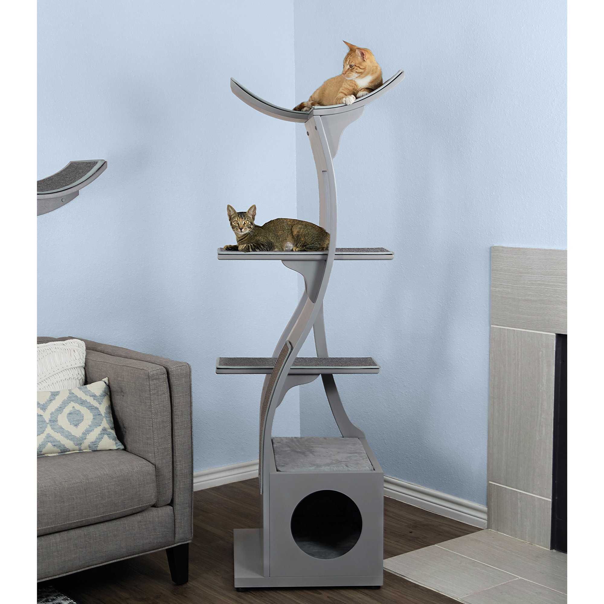 the refined feline lotus cat tower