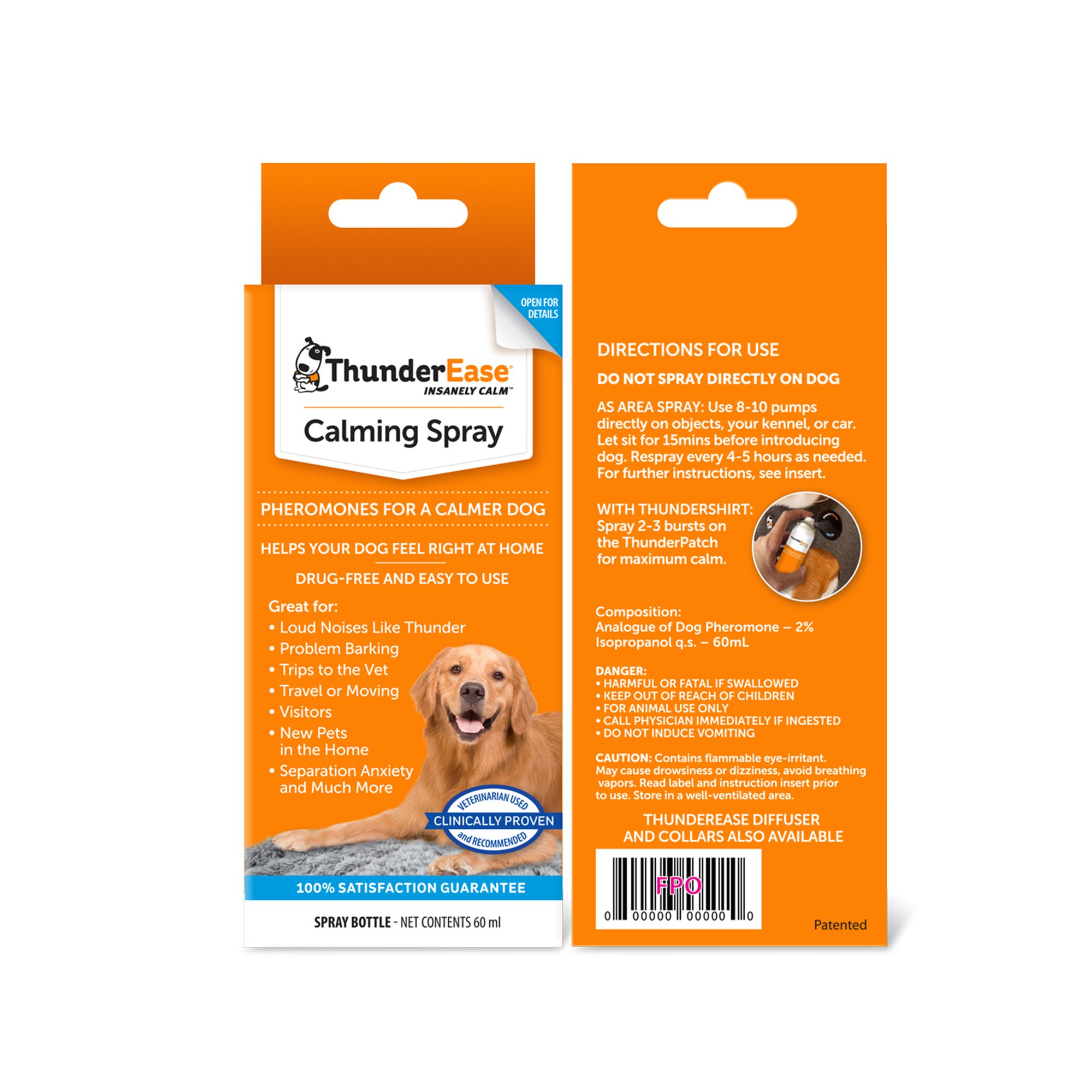 thunderease calming spray for dogs