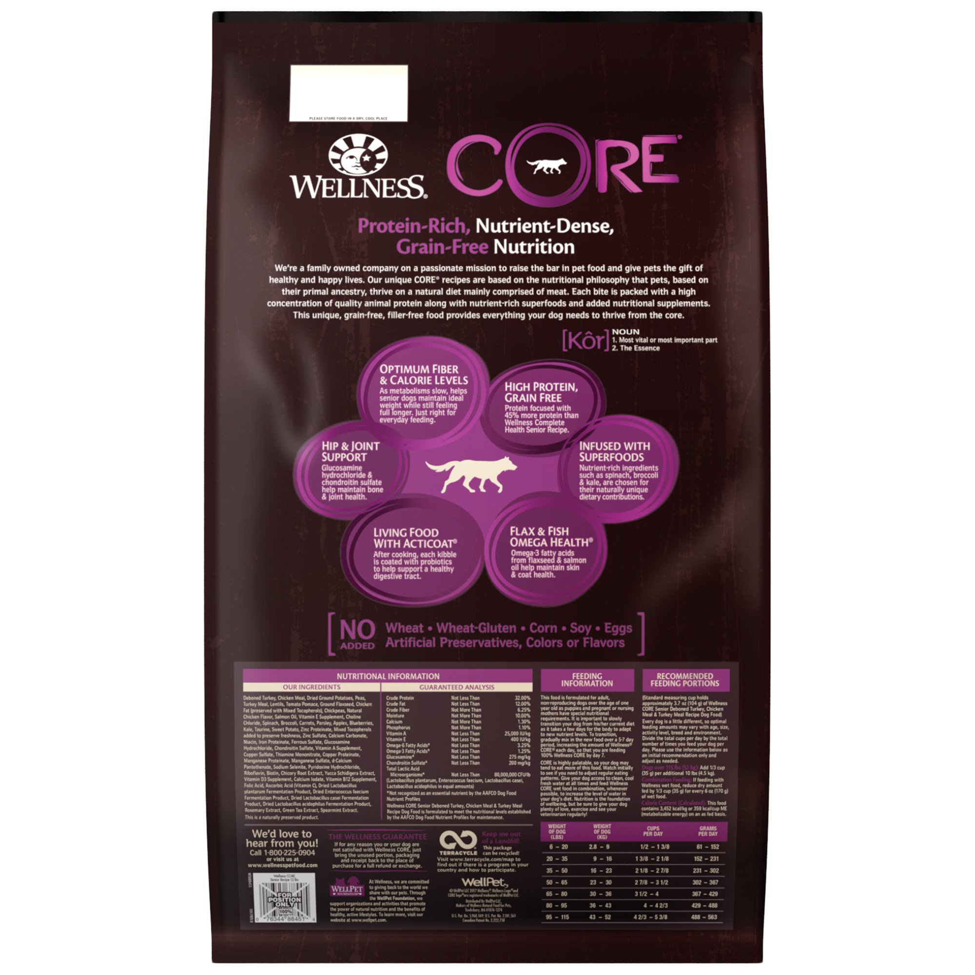 wellness core grain free senior formula