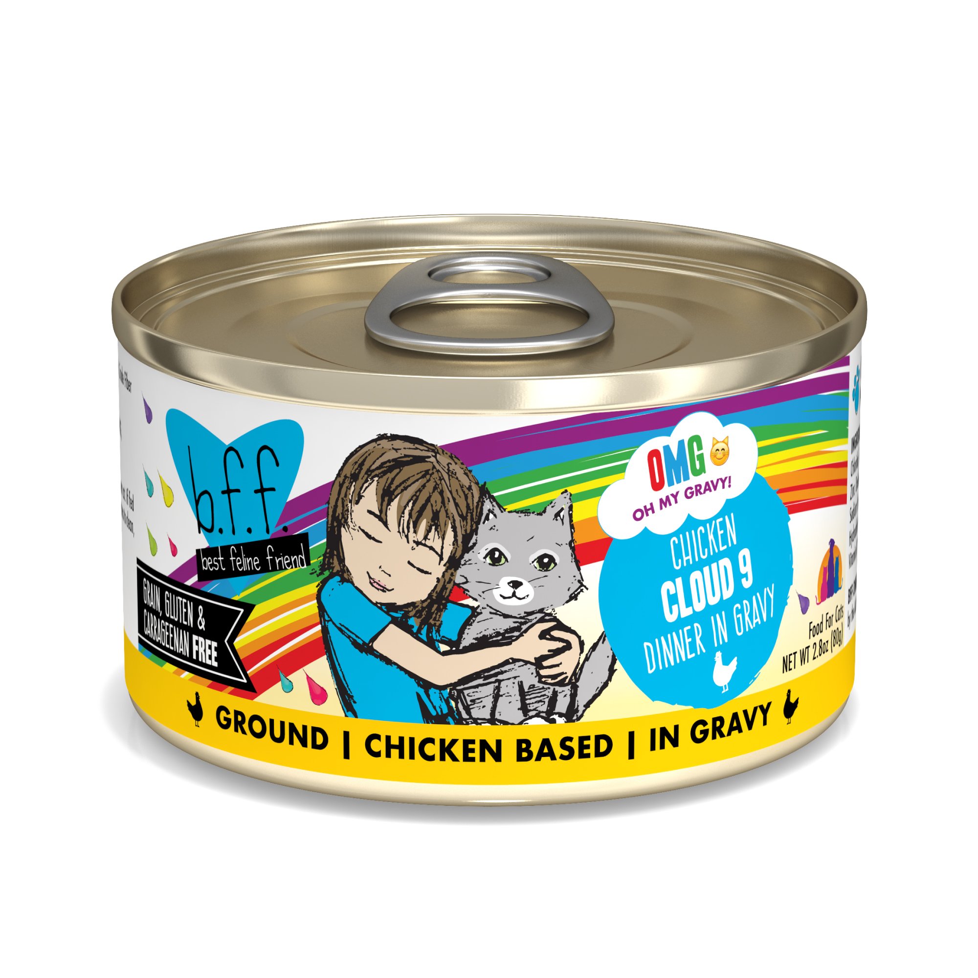 B.F.F. OMG Cloud 9 Chicken Dinner In Gravy Wet Cat Food, 5.5 Oz., Case ...