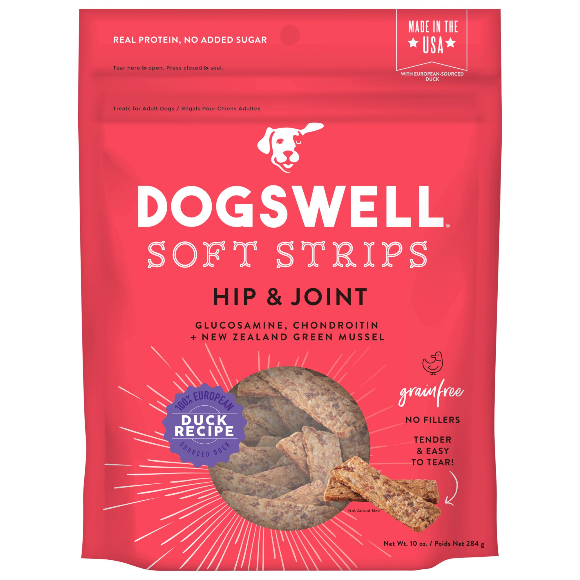 Dogswell Hip & Joint Soft Strips GrainFree Duck Recipe for Dogs Petco