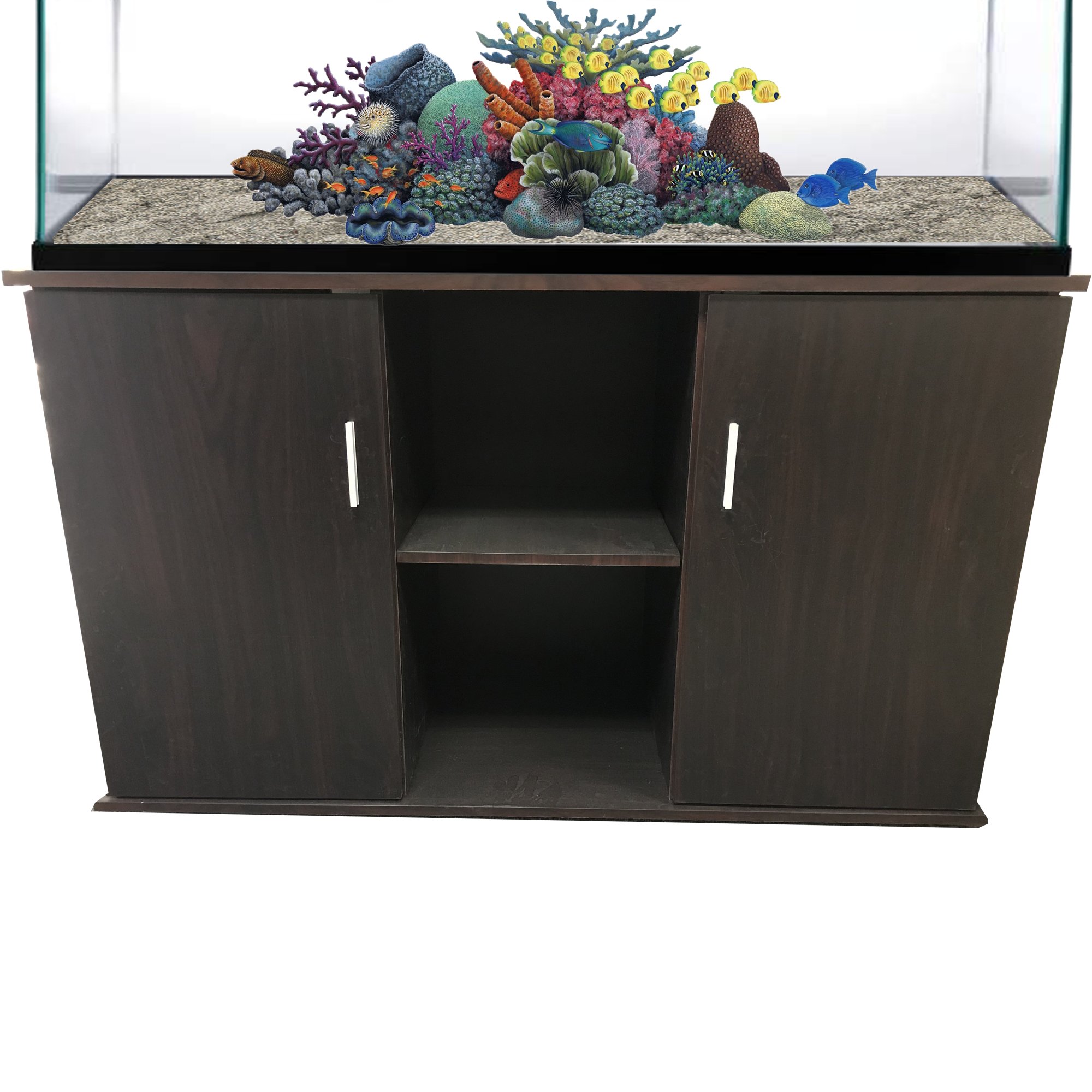 R J Enterprises 48x13 Espresso Modern Aquarium Cabinet Petco