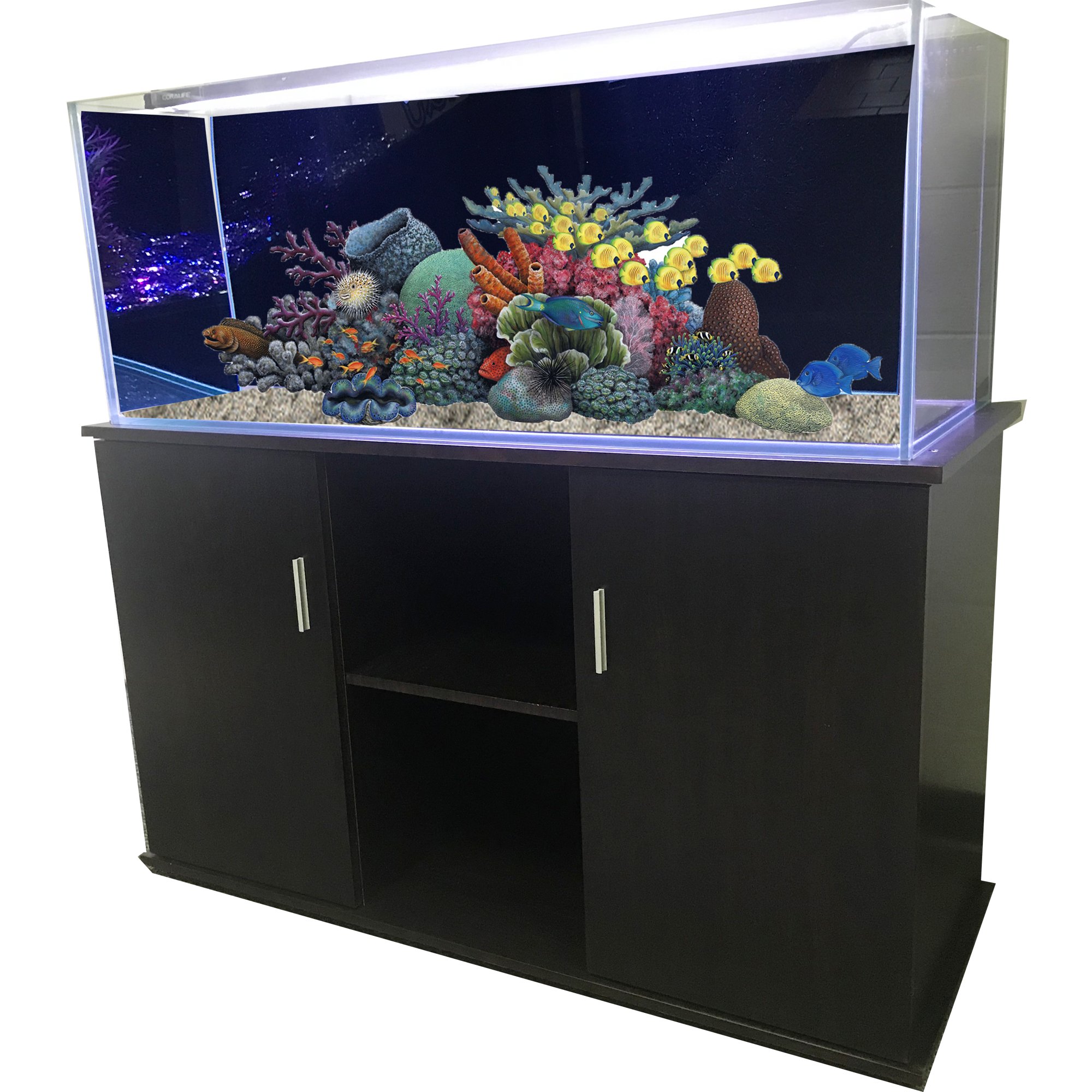 R J Enterprises 48x13 Espresso Modern Aquarium Cabinet Petco