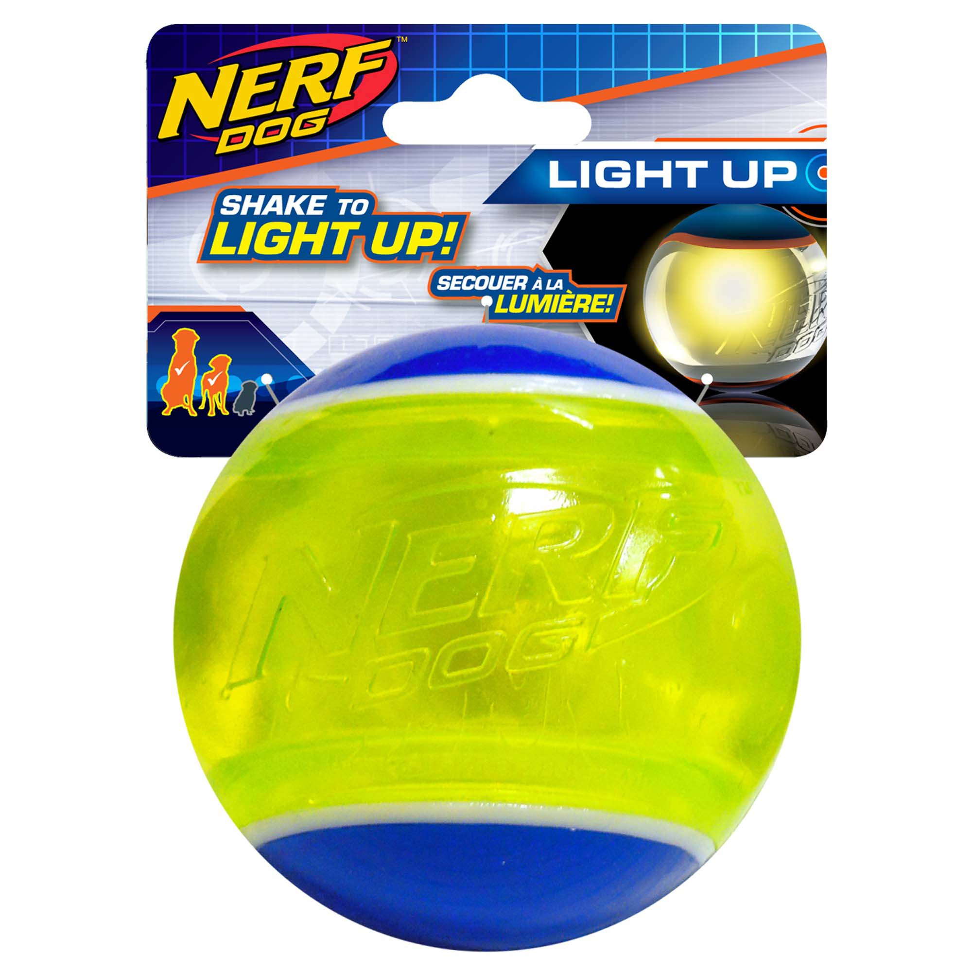 Nerf LED Blaze Tennis Ball Blue/Green Dog Toy, Medium Shop Your Way