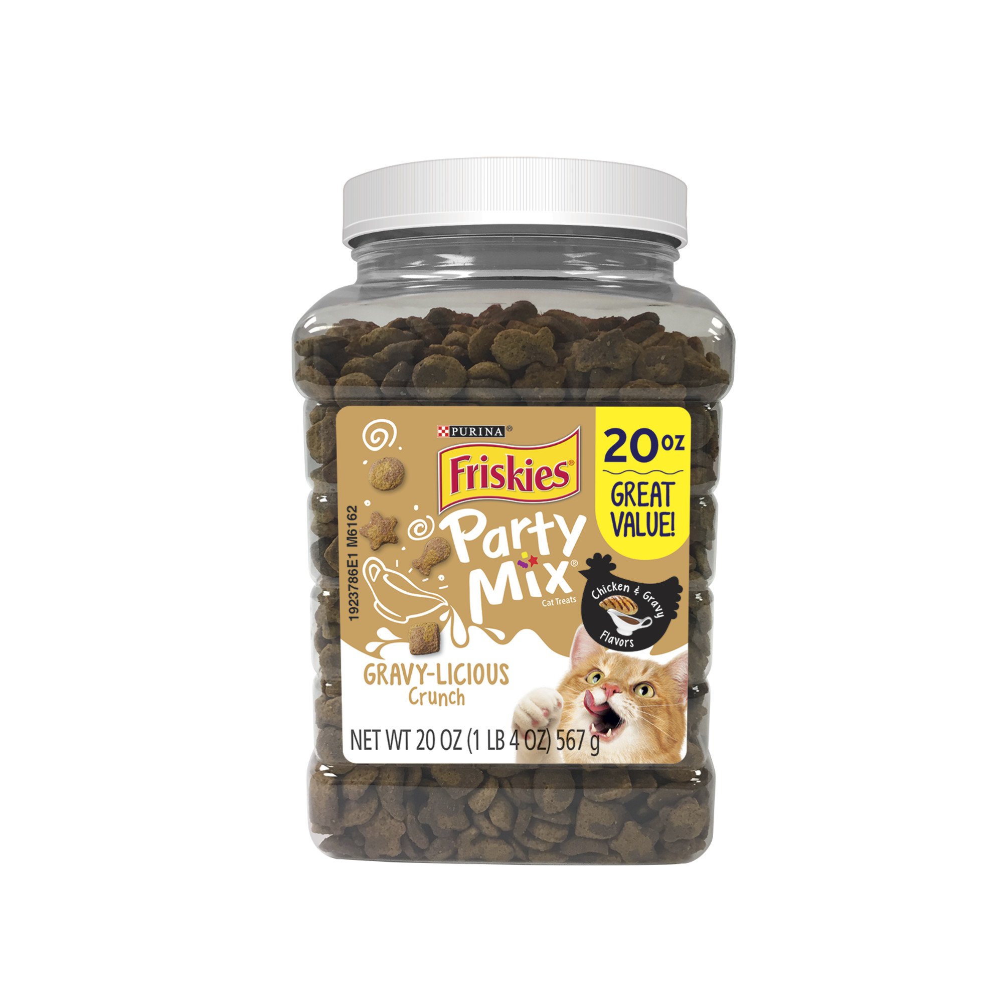 UPC 050000169795 product image for Purina Friskies Party Mix Chicken & Gravy Flavors Cat Treat, 20 oz. | upcitemdb.com