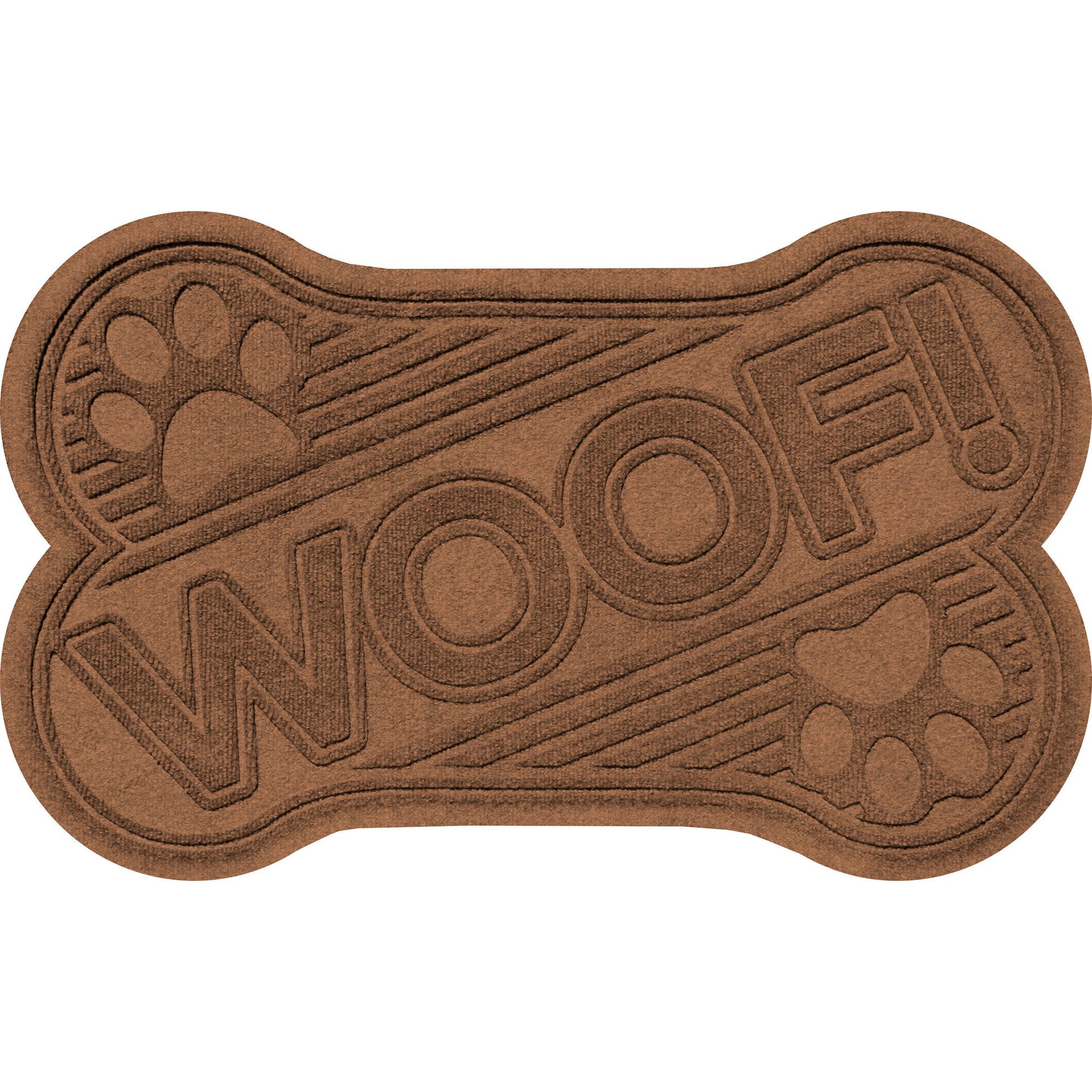 Bungalow Flooring Woof Bone Dark Brown Dog Mat 36 L X 24 W Petco