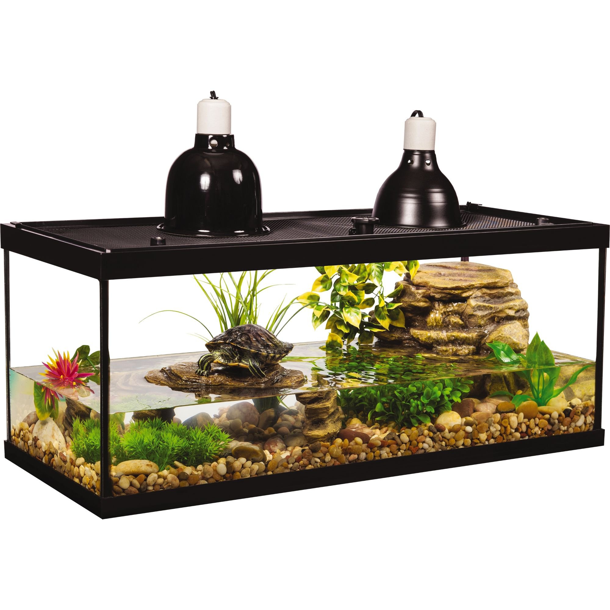 Tetra Aquarium Reptile Glass Kit With Two Dome Lamps 30 L X 12