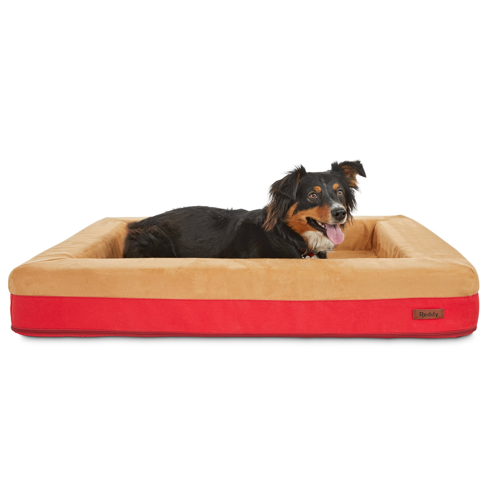 Reddy Red and Tan Bolster Dog Bed Shop Your Way Online Shopping