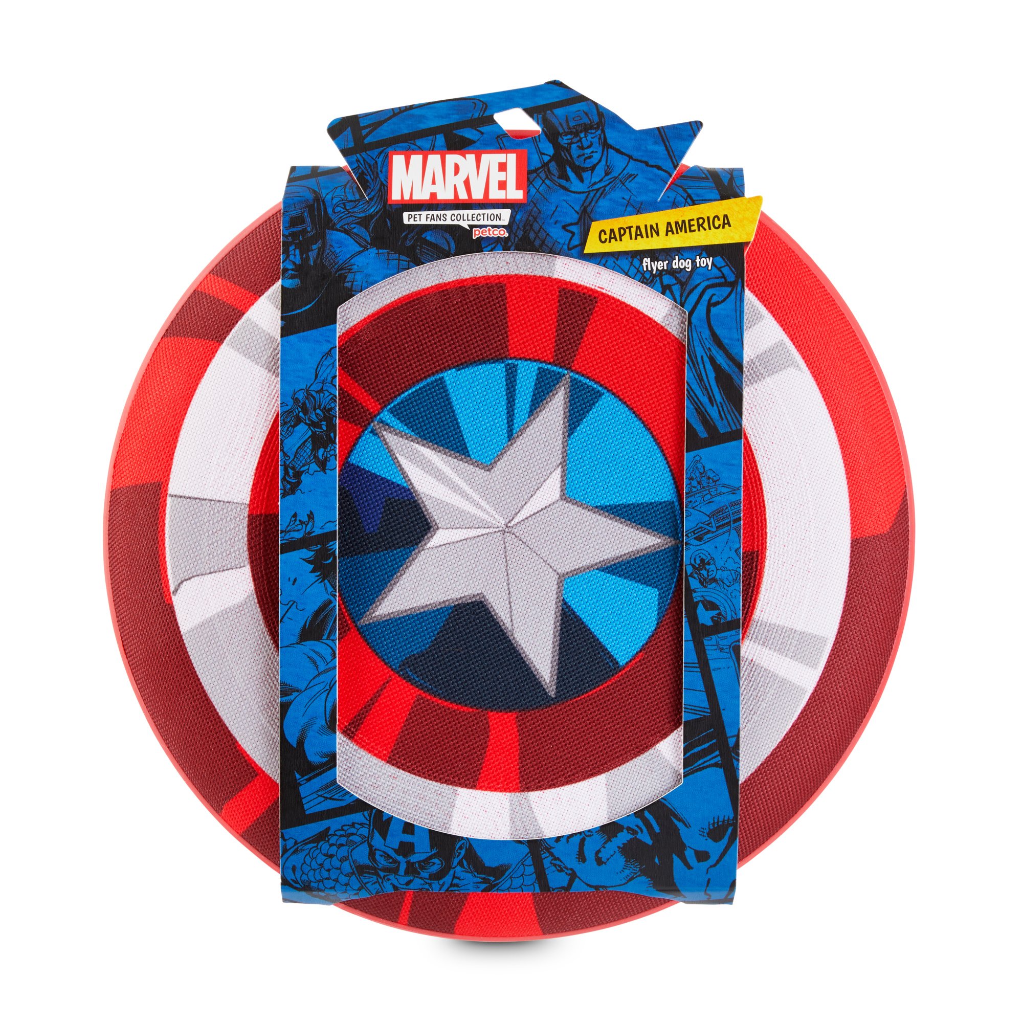 Marvel Avengers Captain America Shield Flyer Dog Toy Medium Petco