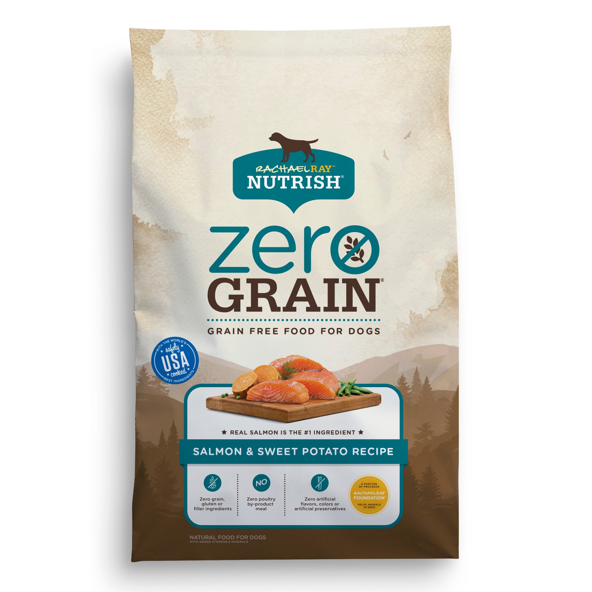 Rachael Ray Nutrish Zero Grain Natural (Salmon & Sweet Potato) - Dry Dog Food - 23lbs, Size: 23 lbs