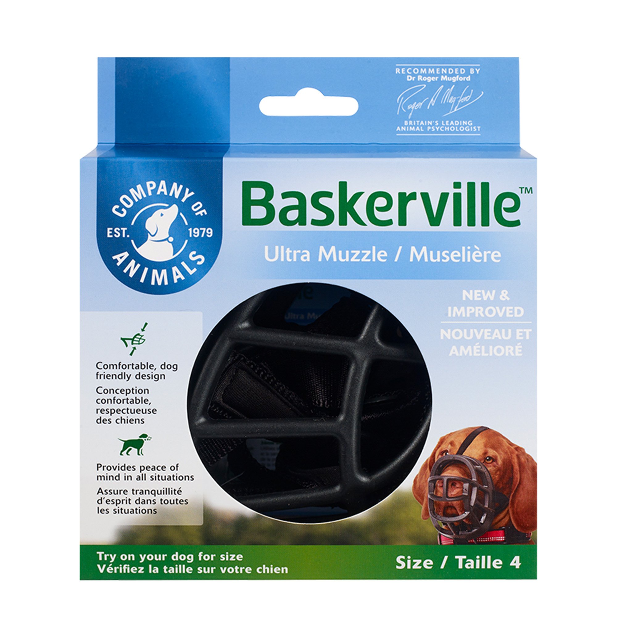 Baskerville Ultra Black Muzzle For Dogs Size 4 Petco