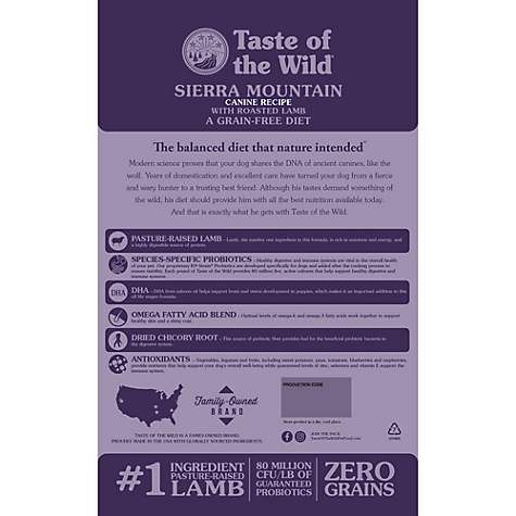 Taste Of The Wild Dog Food Reviews >> Taste Of The Wild Sierra Mountain Grain Free Roasted Lamb Dry Dog Food 28 Lbs Taste Of The Wild Dog Food Reviews >> Taste Of The Wild Sierra Mountain Grain Free Roasted Lamb Dry Dog Food 28 Lbs