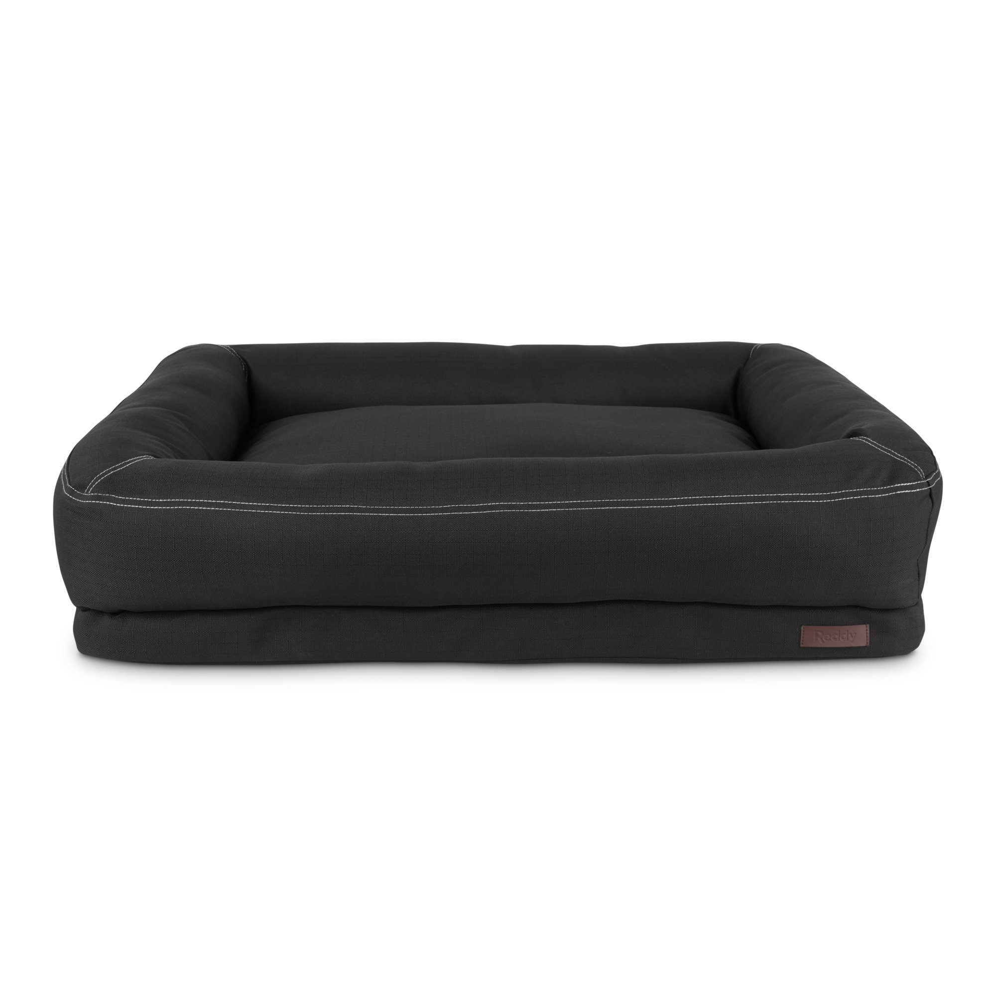 Reddy Indoor/Outdoor Black Dog Bed, 48 