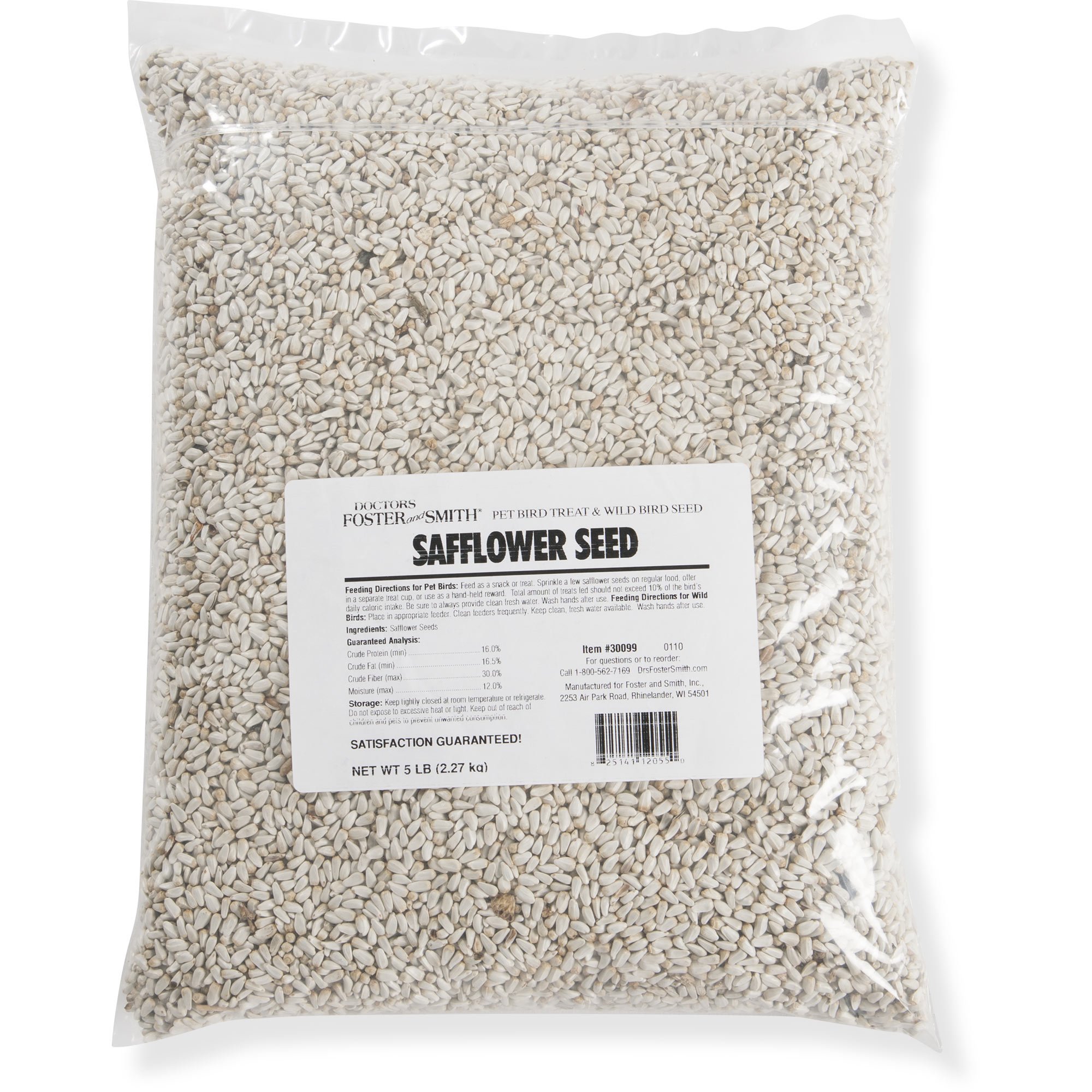 Drs Foster And Smith Safflower Seed For Wild Birds 5 Lbs Petco