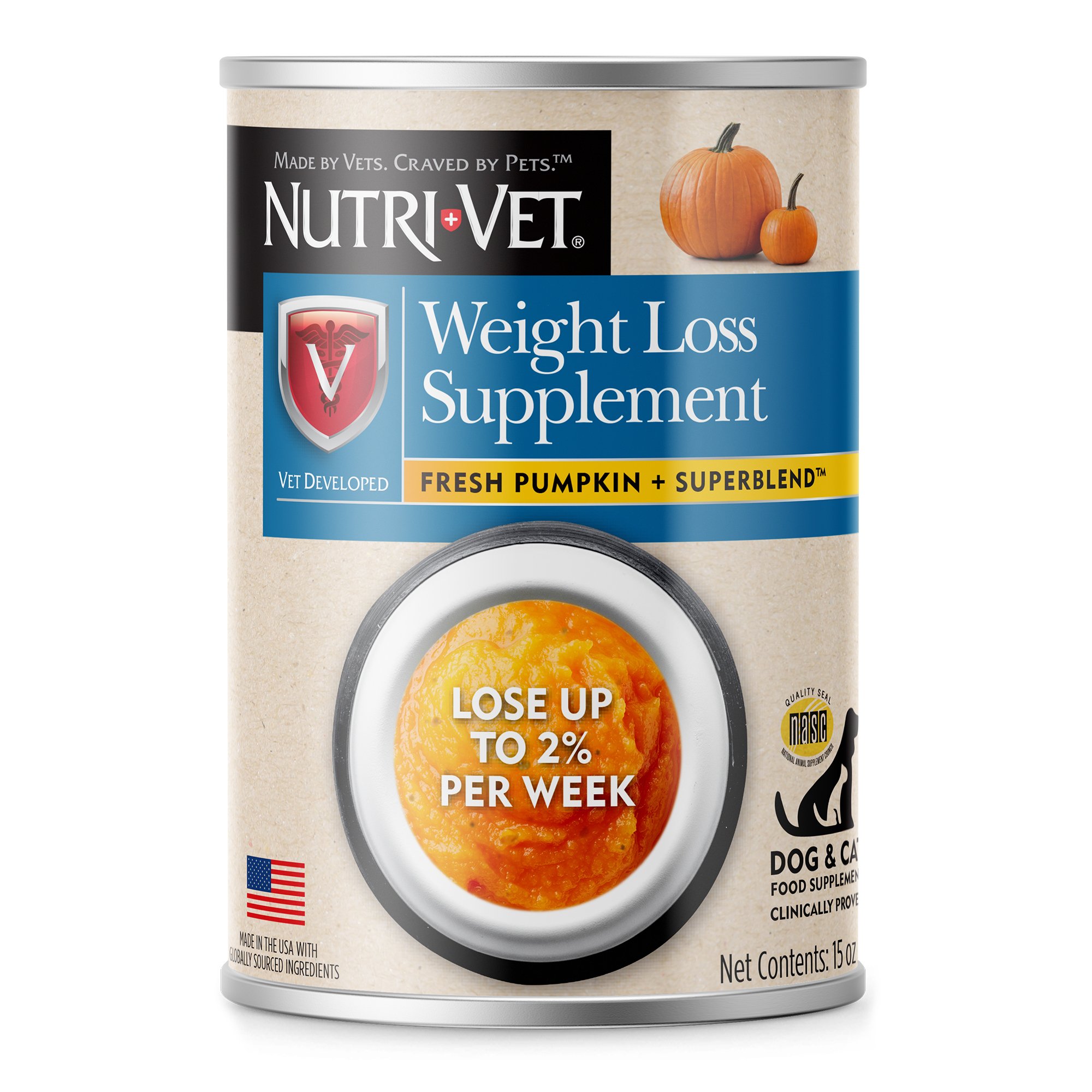 Nutri Vet Weight Loss Pumpkin Supplements For Dogs 15 Oz Petco