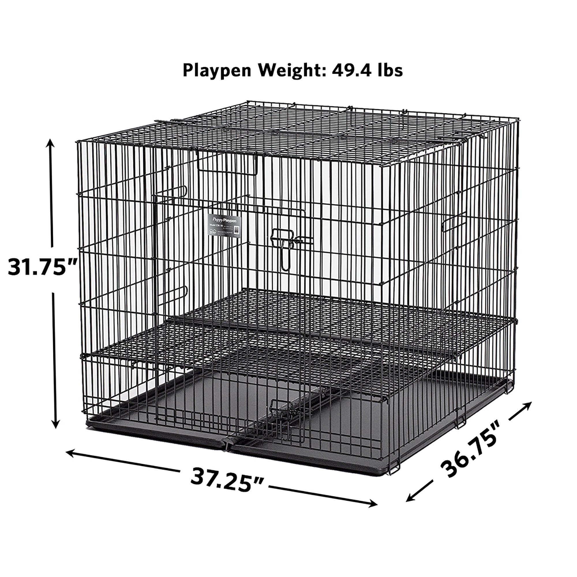 Midwest Homes For Puppy Playpen With 1 2 Floor Grid 36 L X 36 75 W X 31 5 H