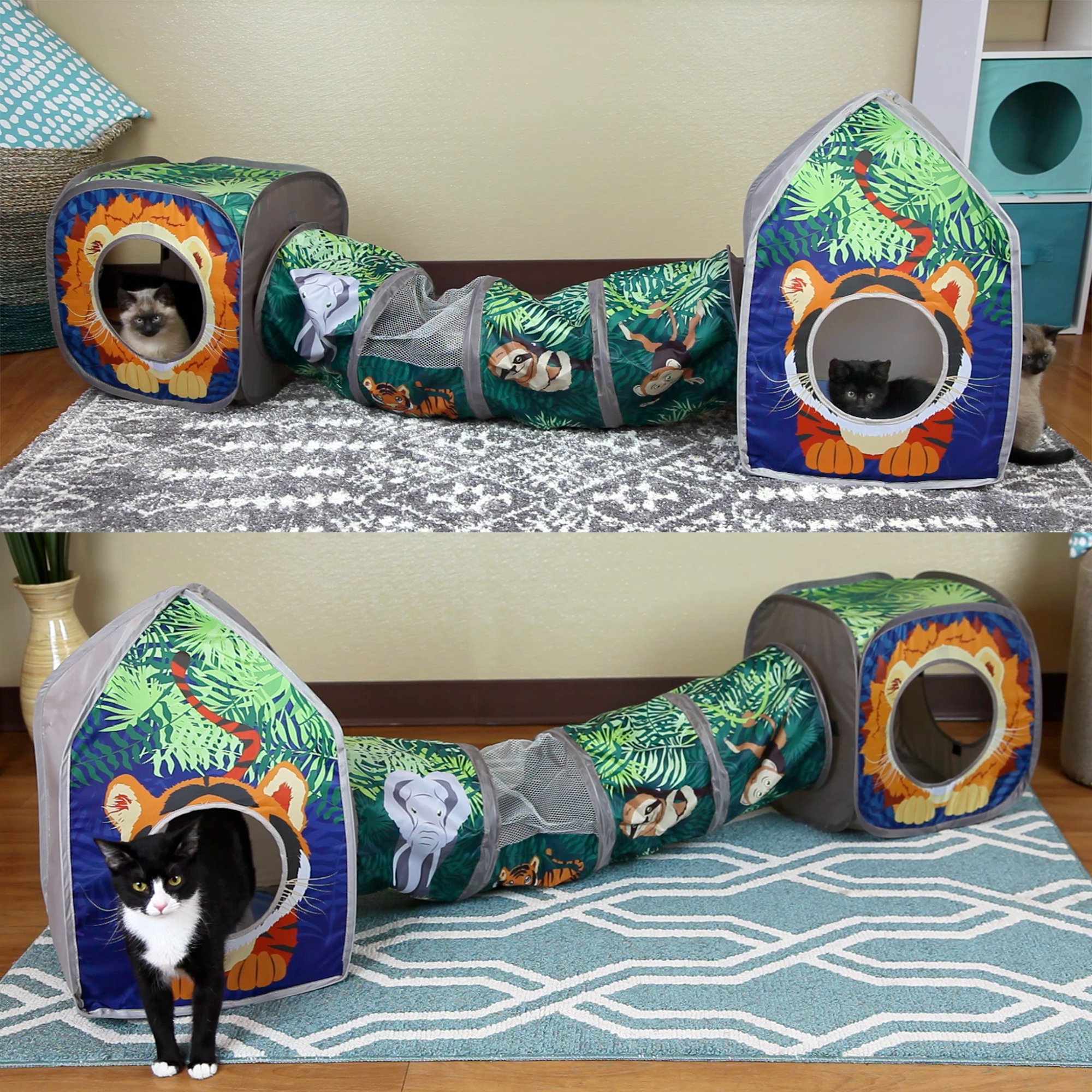 Kitty City Jungle Collapsible Play Combo For Cats 11 H Petco