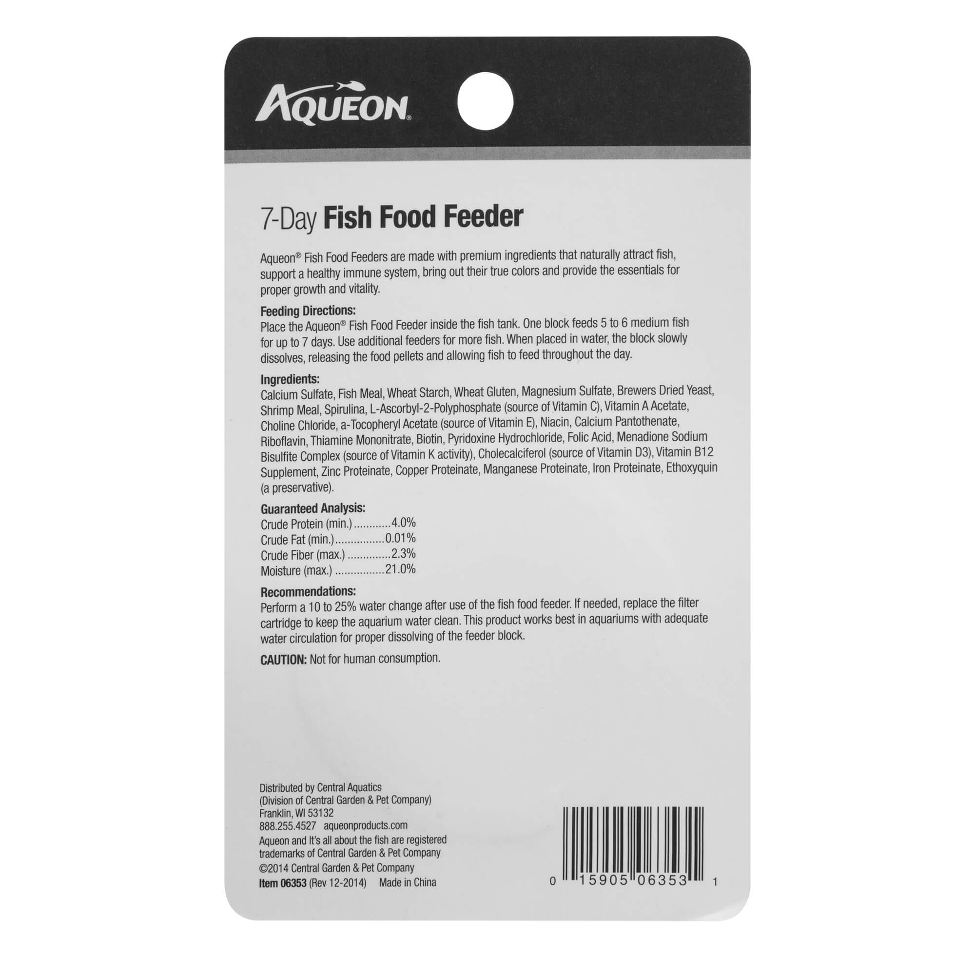 Aqueon Tropical Fish Vacation Feeder 7 Day 0 67 Oz Petco
