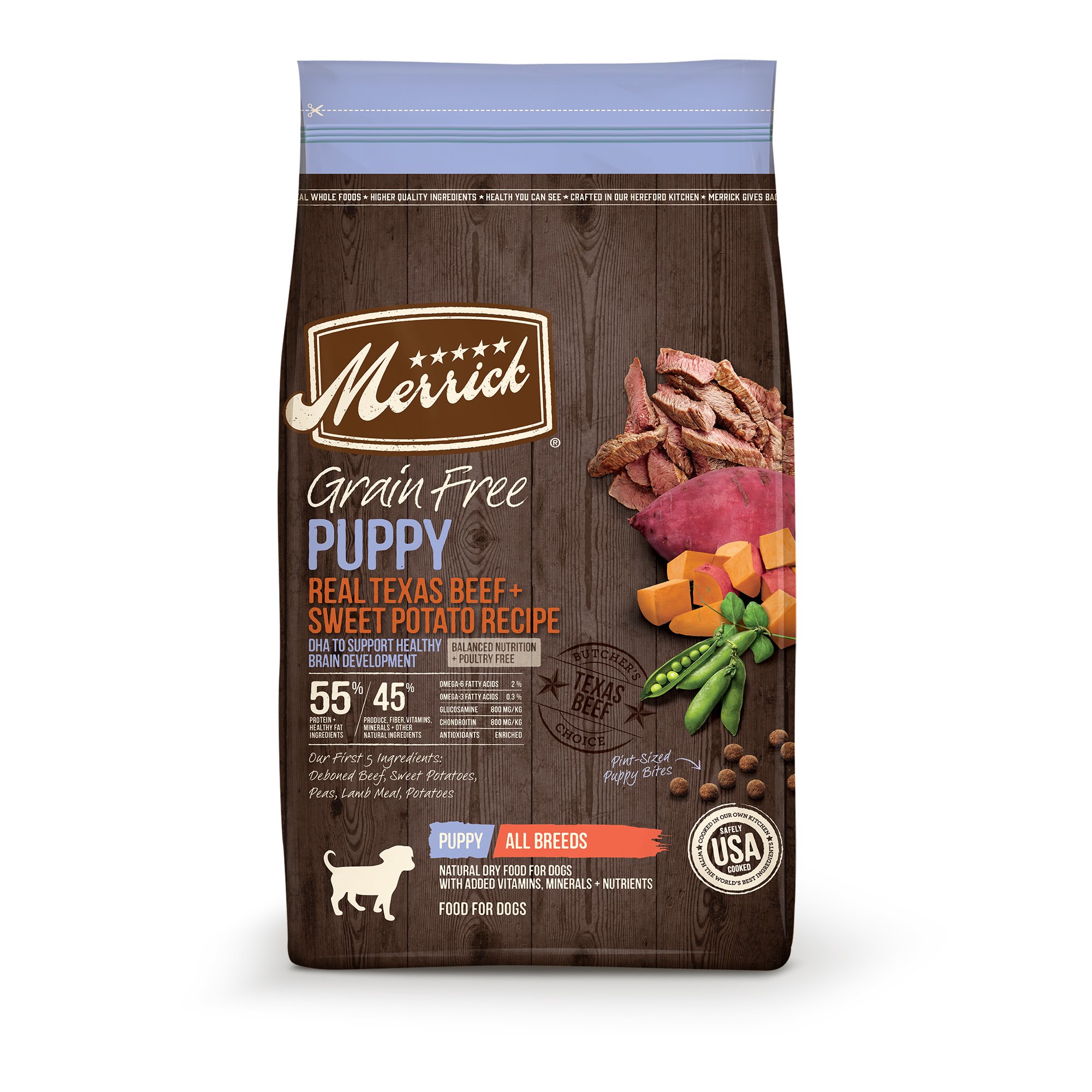 Merrick Grain Free Real Texas Beef Sweet Potato Puppy Food 25