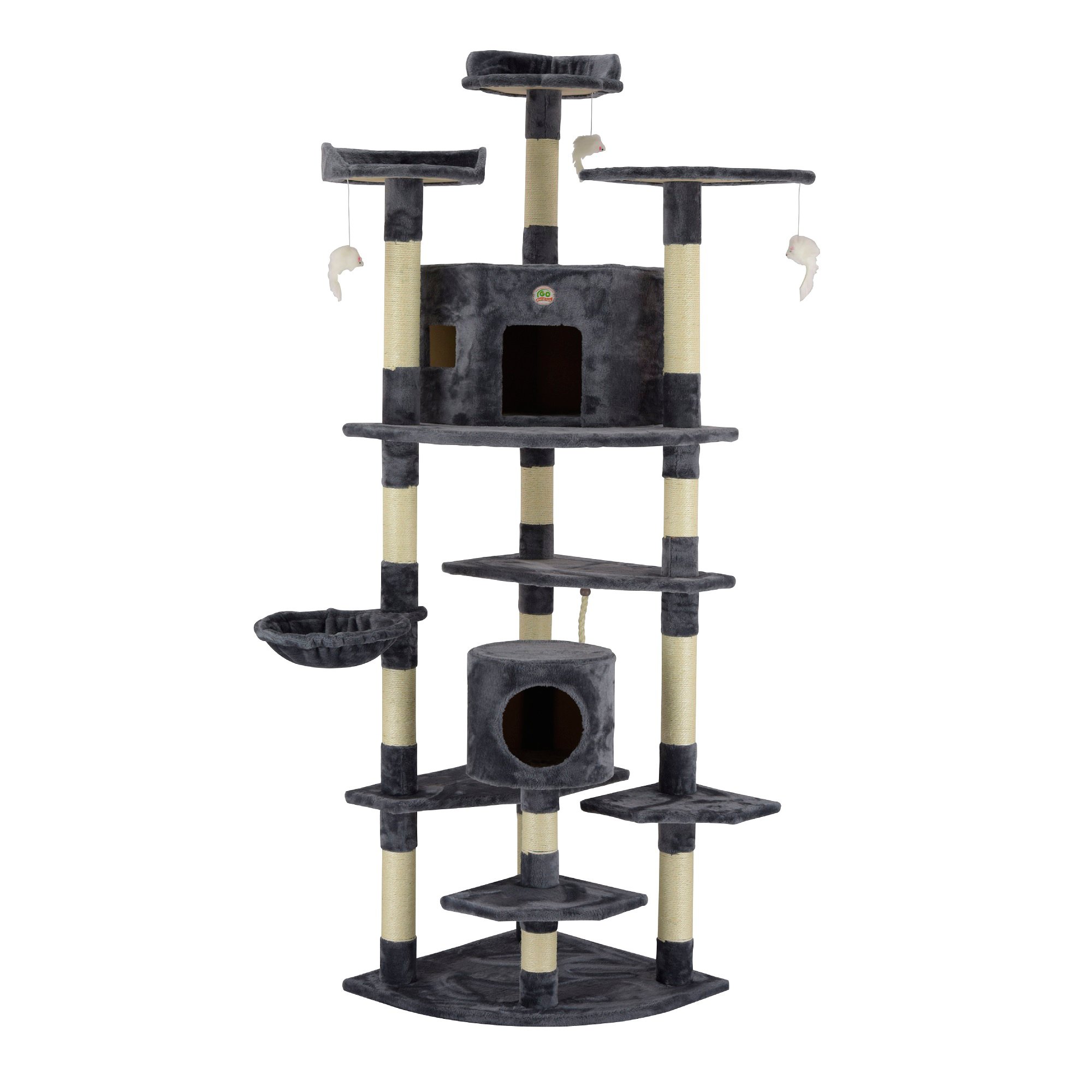 Go Pet Club Classic Gray Cat Tree House Furniture With Sisal