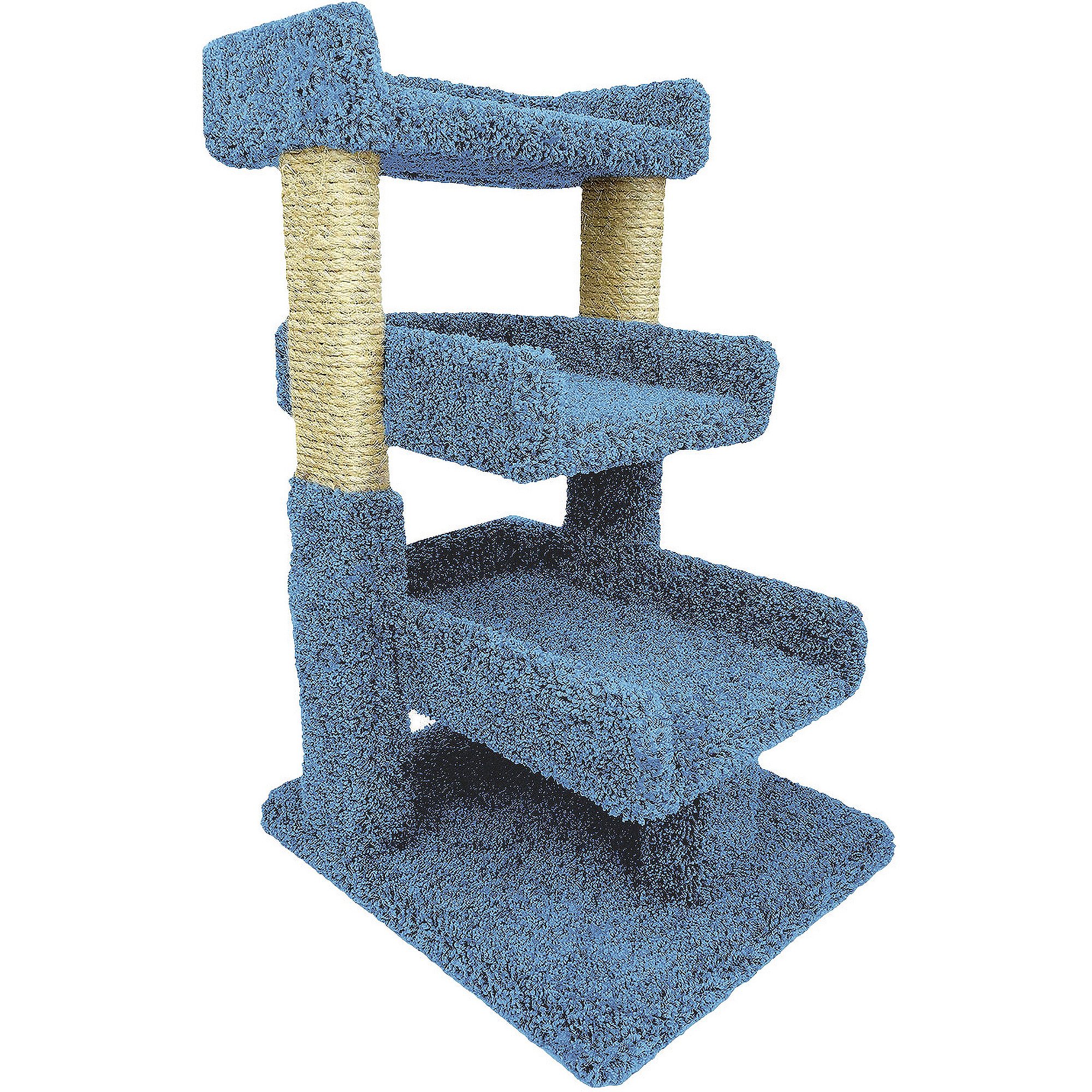 New Cat Condos 3 Level Premier Blue Triple Cat Perch Medium Petco