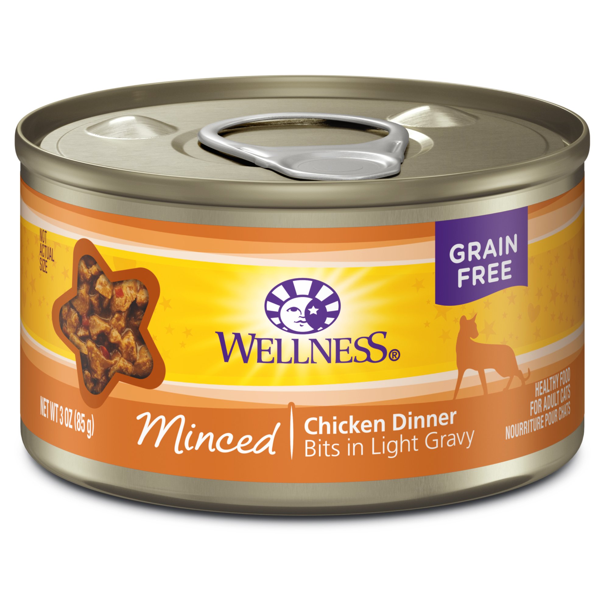 Wellness Natural Grain Free Minced Chicken Dinner Wet Cat ...
